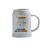 caneca cerâmica frente cerveja é a resposta